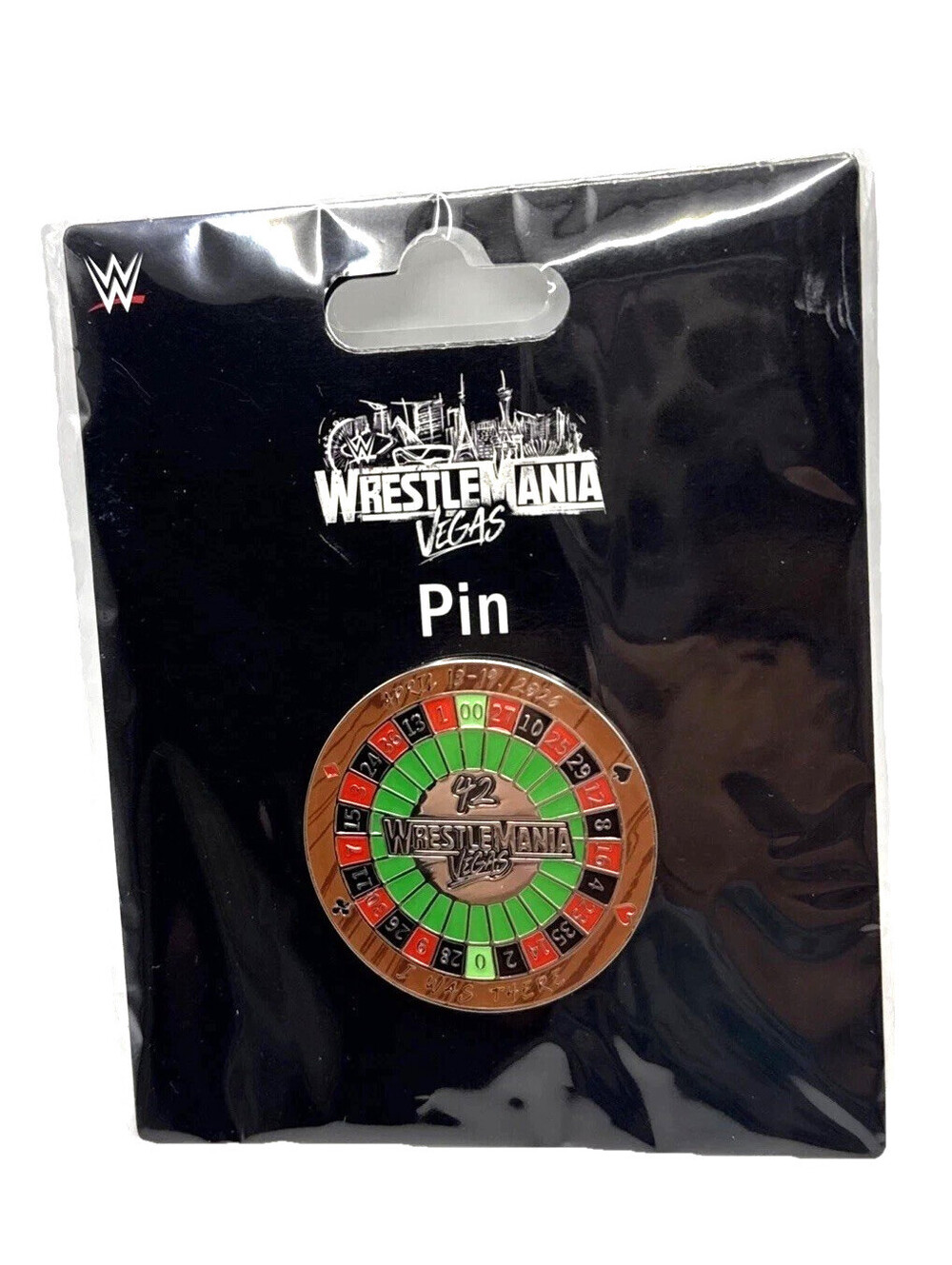 WWE WRESTLEMANIA 42 LAS VEGAS SUPERSTORE I WAS THERE ROULETTE WHEEL PIN 2026 NEW